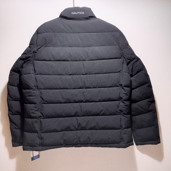 Nautica Mens Black Water & Wind Resistant Puffer Jacket - Picture 8 of 14